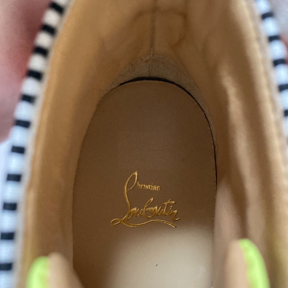 新品同様 CHRISTIAN LOUBOUTIN クリスチャンルブタン ルイス スワロフスキー ハイカットスニーカー 39 26cm相当 マルチカラー メンズ レディース 古着 中古 USED