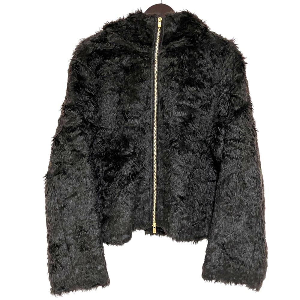 美品 EVERYDAY I LIKE エブリデイアイライク ドゥーズィエムクラス teddy Zip ブルゾン モヘヤ ジャケット ブラウン レディース 古着 中古 USEDジャンパー・ブルゾン