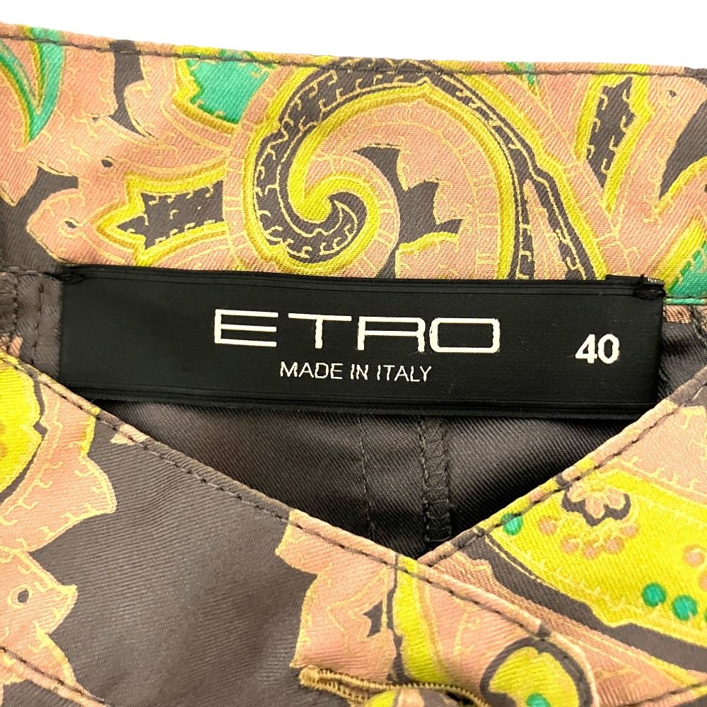 美品 ETRO エトロ ペイズリー柄 シルク シャツワンピース 長袖 ひざ丈