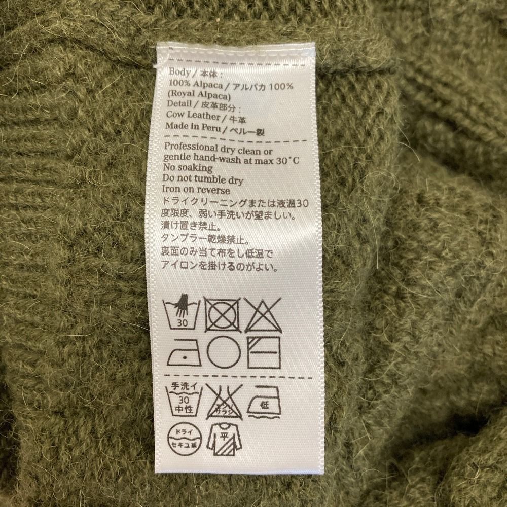 THE INOUE BROTHERS ニット・セーター M カーキ 【古着】【中古】【送料無料】 美品 THE INOUE BROTHERS イノウエブラザーズ タートル アルパカ