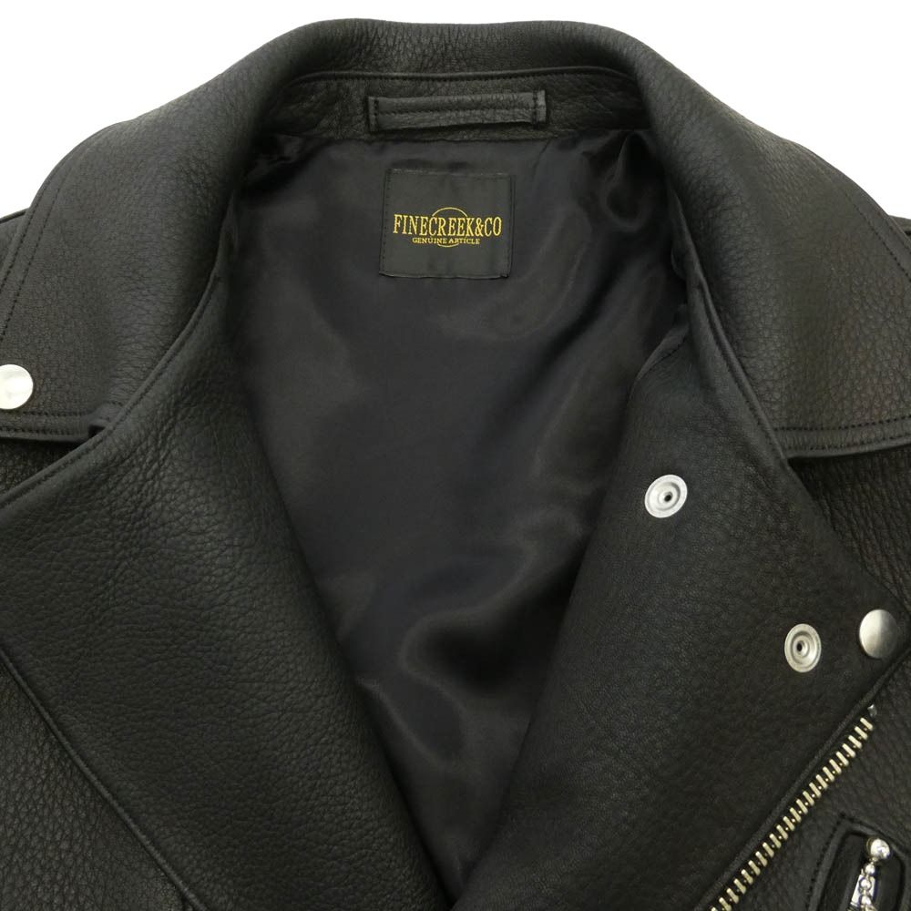 FINE CREEK LEATHERS ファインクリークレザー ACJK027 CLUBMAN DEER クラブマン ディアスキン レザー ライダースジャケット ブラウン系 38【極上美品】【中古】 FINE CREEK LEATHERS ファインクリークレザー ACJK027 CLUBMAN DEER