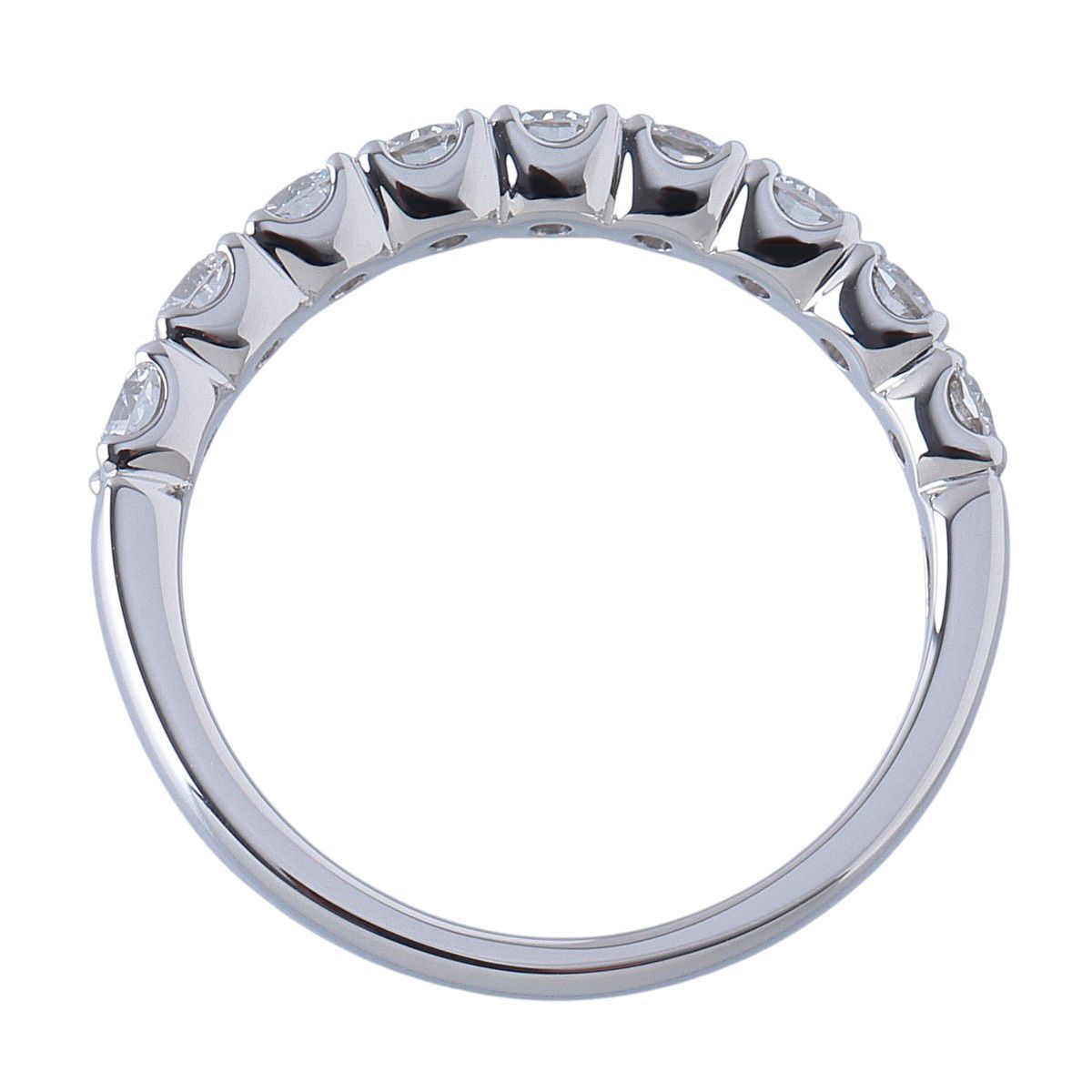 ヴァンドーム青山 ダイヤ リング ハーフエタニティ 0.80ct 9号 Pt950