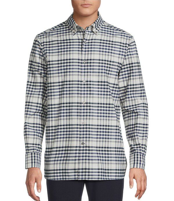 ダニエル クレミュ メンズ トップス シャツ Daniel Cremieux Signature Label Check Cashmere Blend Long Sleeve Woven Shirt