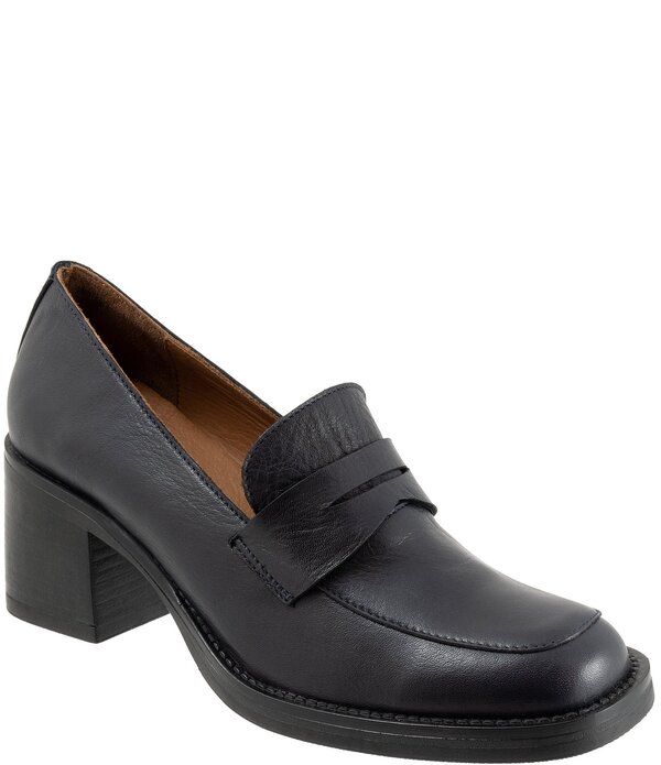 ブエノ レディース シューズ パンプス レザー ローファー ヒール Bueno Ruth Leather Block Heel Penny Loafer Pumps Navy ネイビー
