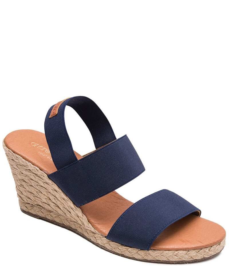 アンドレア アース レディース シューズ スリッポン・ローファー サンダル Andre Assous Allison Banded Espadrille Sandals Navy ネイビー 29,770円