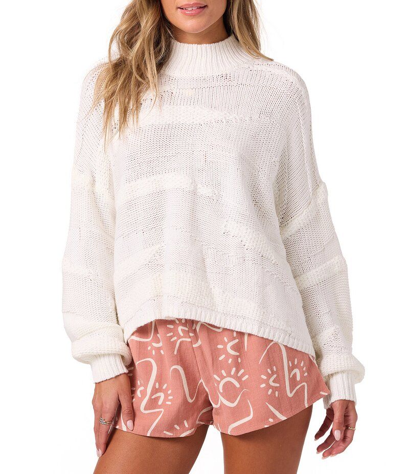 オニール レディース アウター ニット・セーター セーター ニット ONeill Kastalyn Long Sleeve Knit Patterned Sweater Winter White ホワ