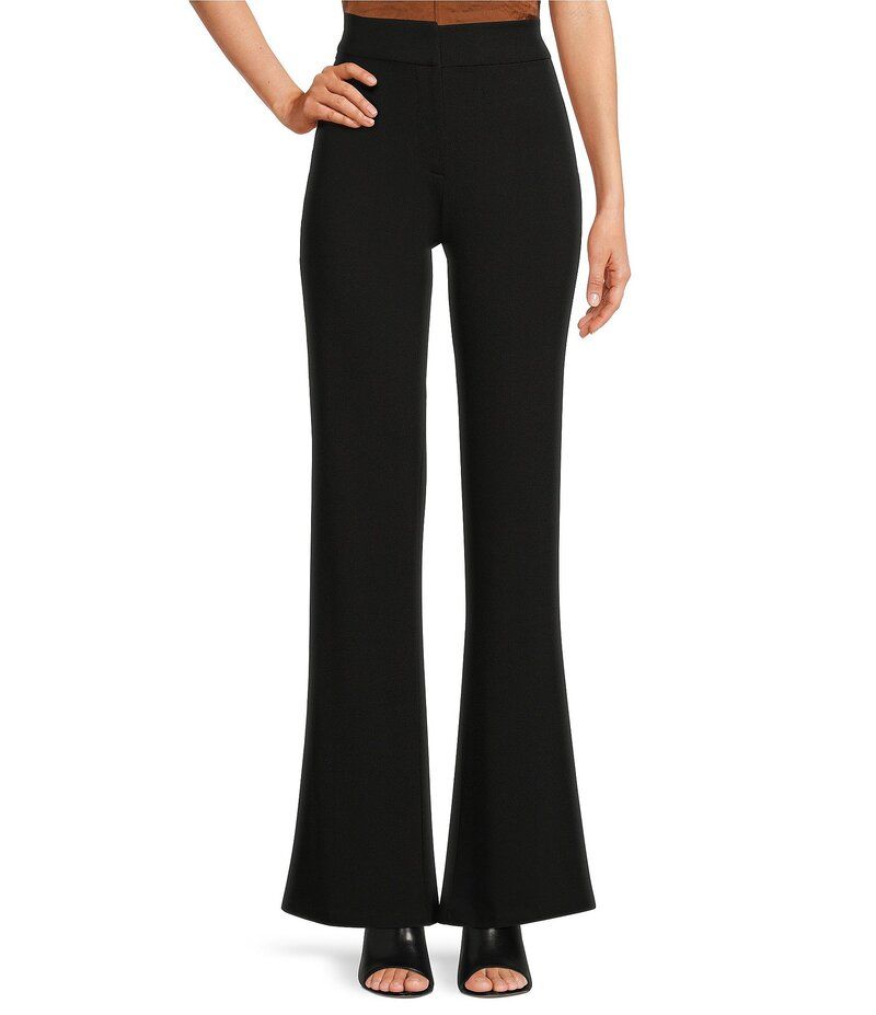 ダナキャラン レディース ボトムス カジュアルパンツ ワイドレッグ パンツ DKNY by Donna Karan High Rise Wide Leg Front Pocket Pants Blac