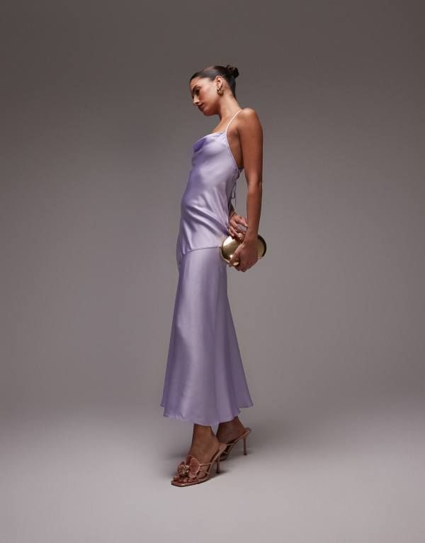 アンドアザーストーリーズ レディース トップス ワンピース マキシ Other Stories maxi cami slip dress with low back in lilac LILAC ライ