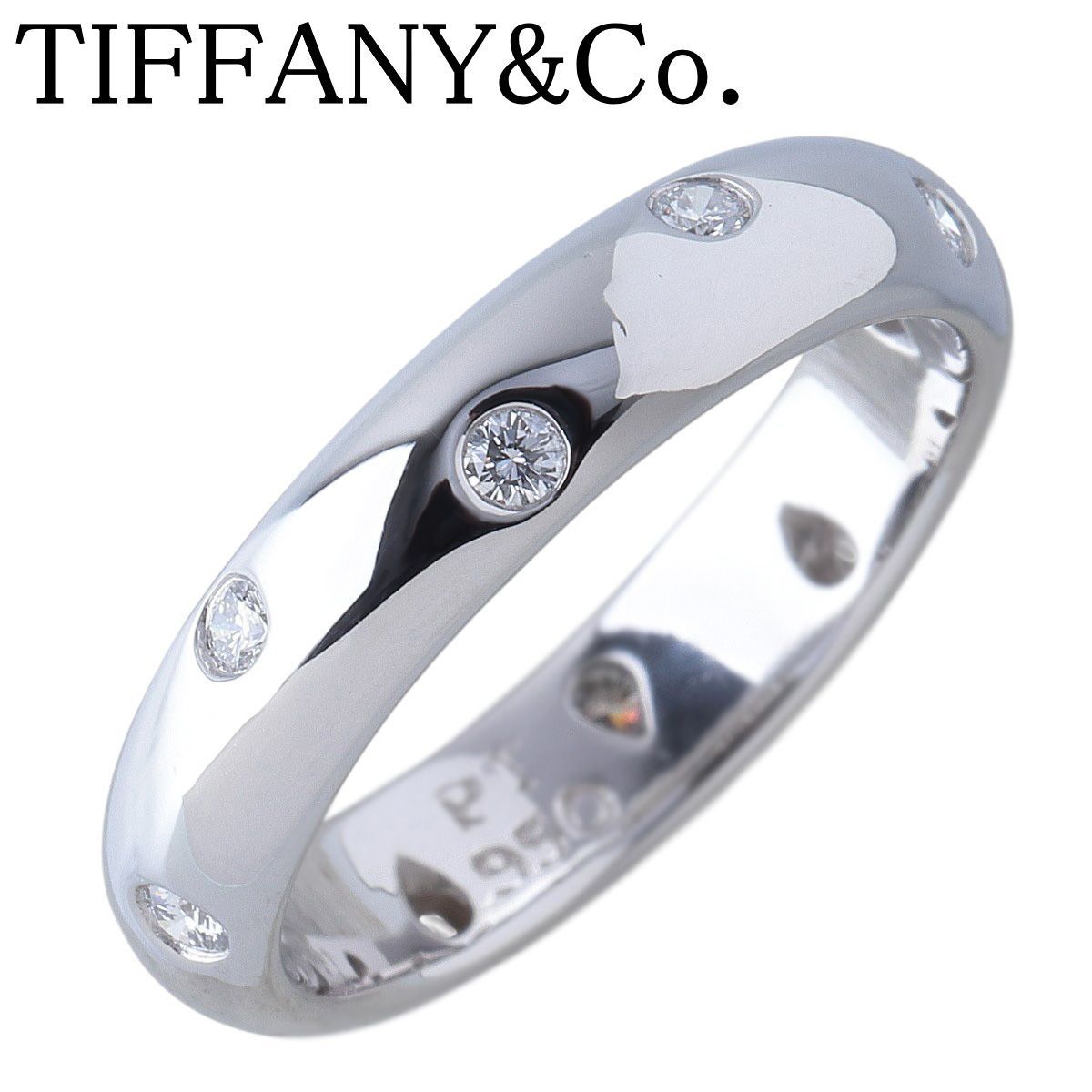 ティファニー ドッツ ダイヤ リング 11号～11.5号 PT950 10ポイントダイヤ 新品仕上げ済 TIFFANY【26838】