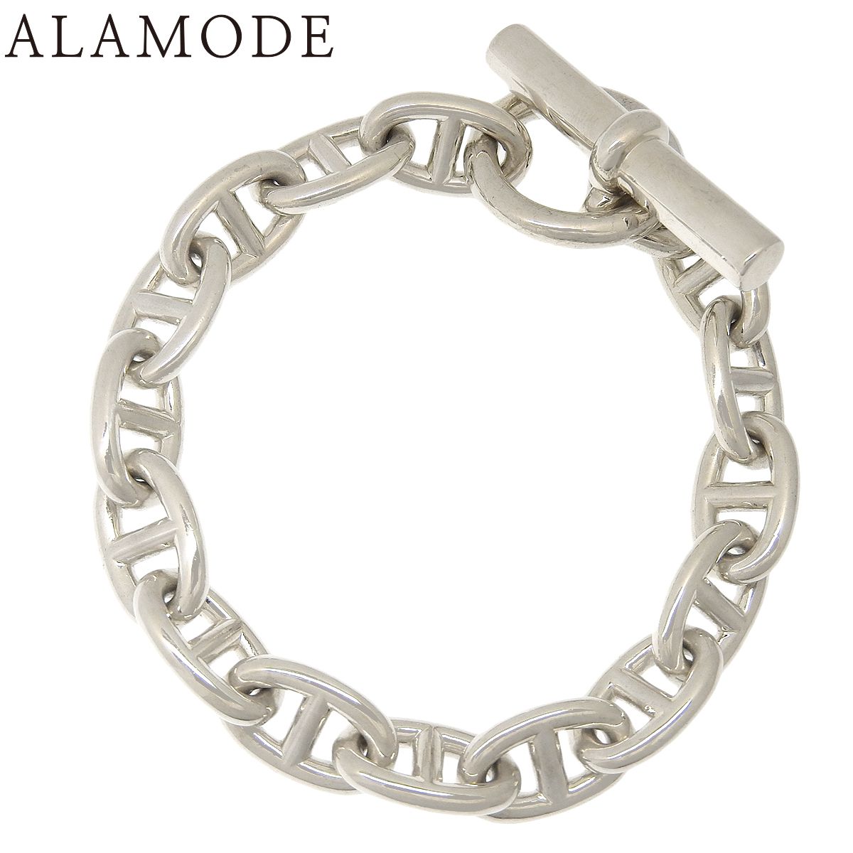 HERMES(エルメス) シェーヌダンクル MM ブレスレット シルバー SV925 ブレスレット アクセサリー ジュエリー 15コマ シルバー銀 ユニセックス 41100090049【中古】【アラモード】