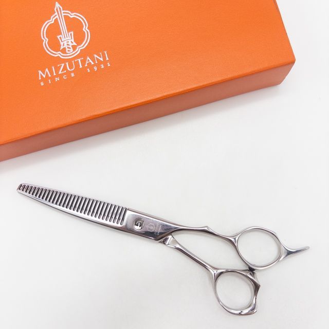 【ミズタニシザーズ ミズタニシザーMIZUTANI SCISSORS】CRONOS5 クロノス オフセット シザー セニング 美容ハサミ すきばさみ 美容師 理容師 約3% 右利き 5.8インチ 中古 sc3478
