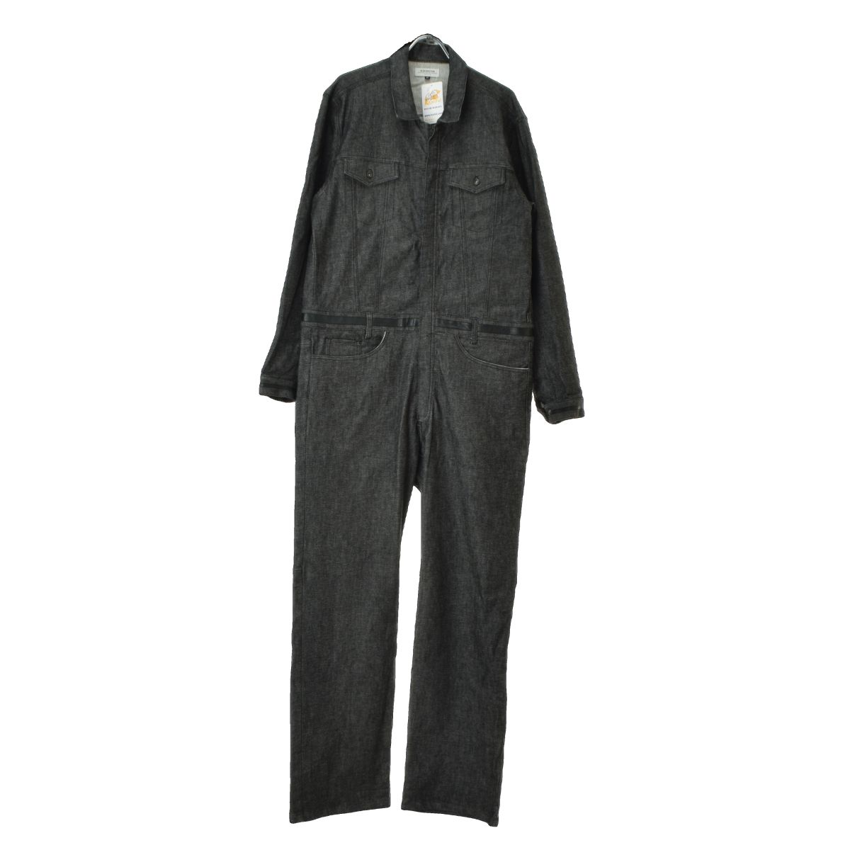 KADOYA】CORSA DENIM SUIT レザー使い デニム ツナギオールインワン