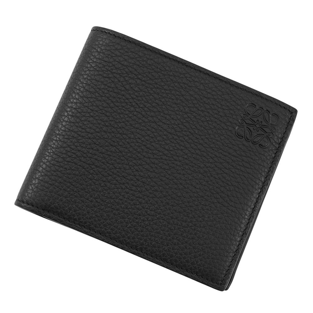 ロエベ 二つ折り財布 バイフォールド コインウォレット ソフトグレインカーフレザー C660501X03 LOEWE 財布 メンズ 黒