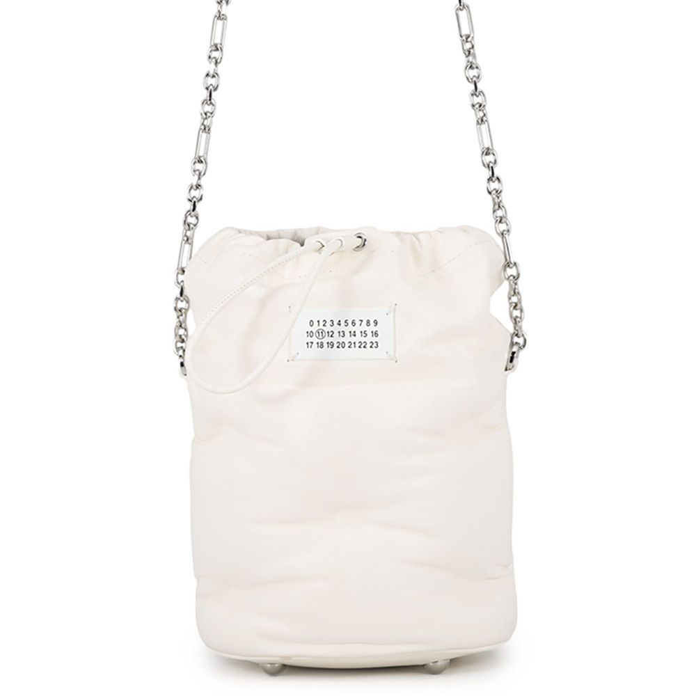 メゾンマルジェラ チェーンショルダーバッグ グラムスラム バケットバッグ レザー S56WG0111 Maison Margiela 白