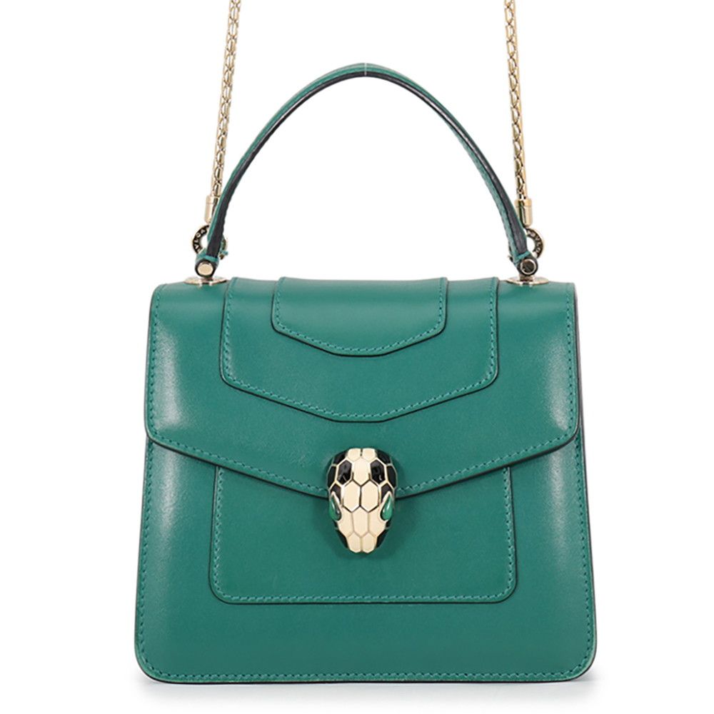ブルガリ ハンドバッグ セルペンティ フォーエバー トップハンドル カーフレザー 39778 BVLGARI 2way