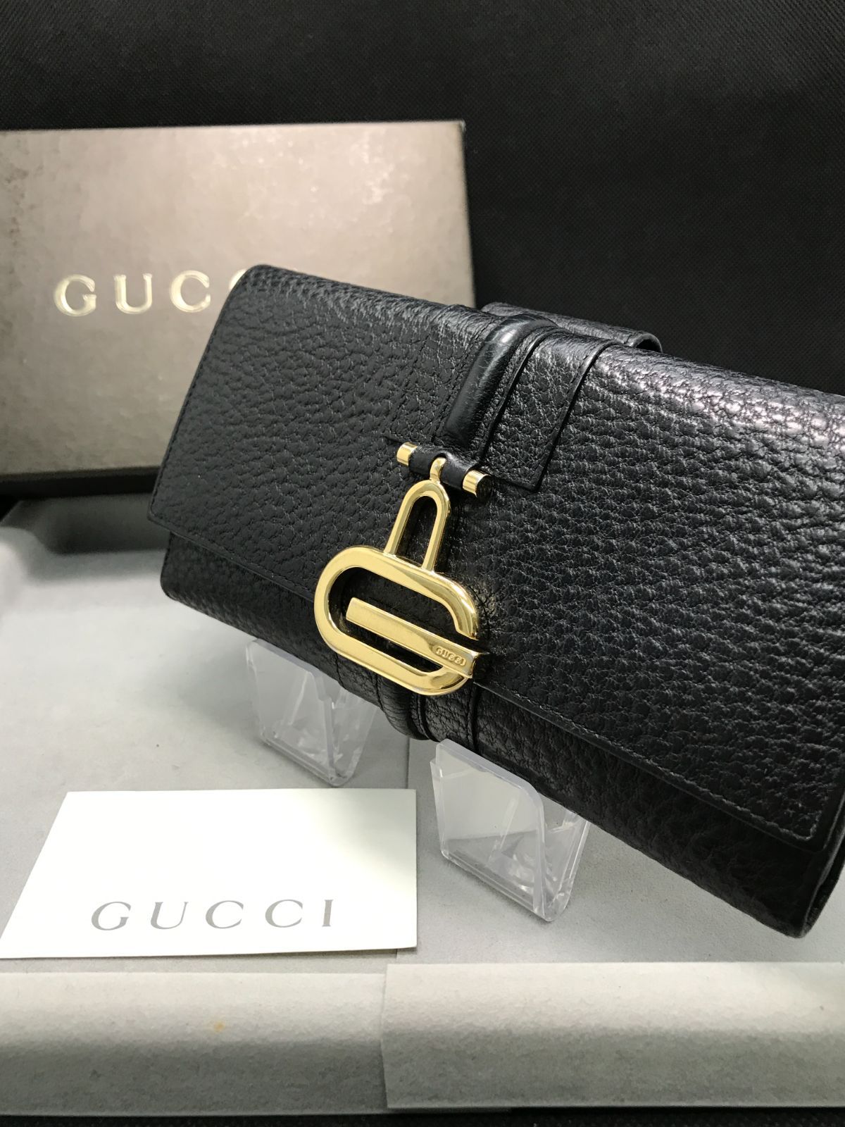 GUCCI　グッチ　長財布　レザー　ブラック　2864