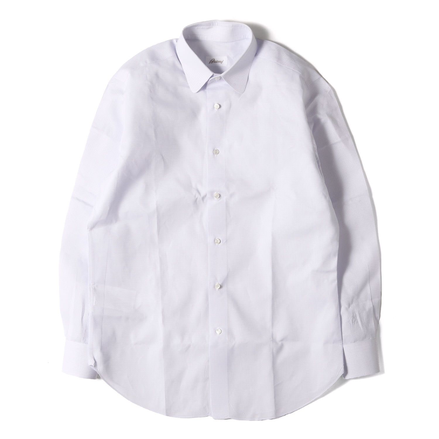 Brioni ブリオーニ ラウンドカラー コットン シャツ ライトブルー系40(15 3/4)