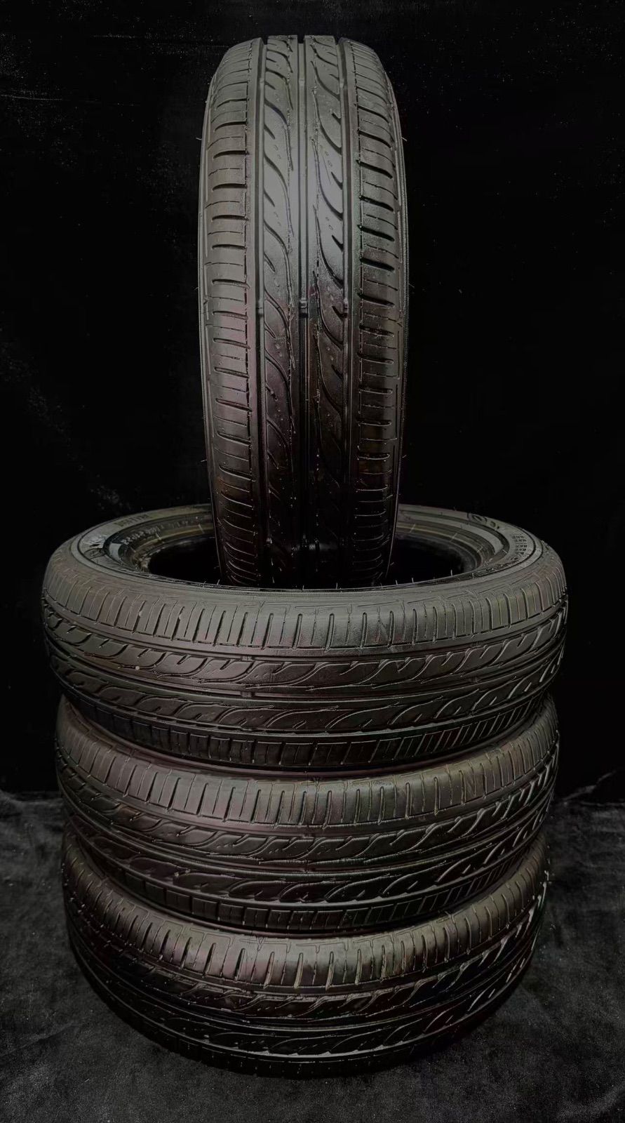 22年製 中古タイヤ4本セット ダンロップ 155/65R13 73S 8分山 サマー