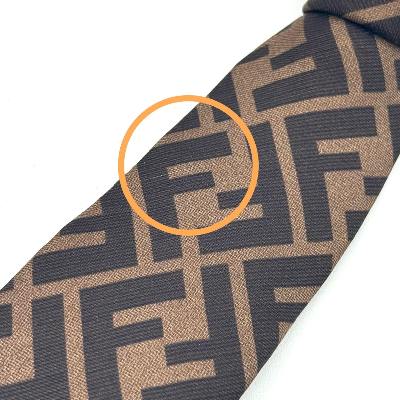 FENDI ビッグ ズッカ柄 FFロゴ ブラウン ネクタイ 7-98-12 - メルカリ