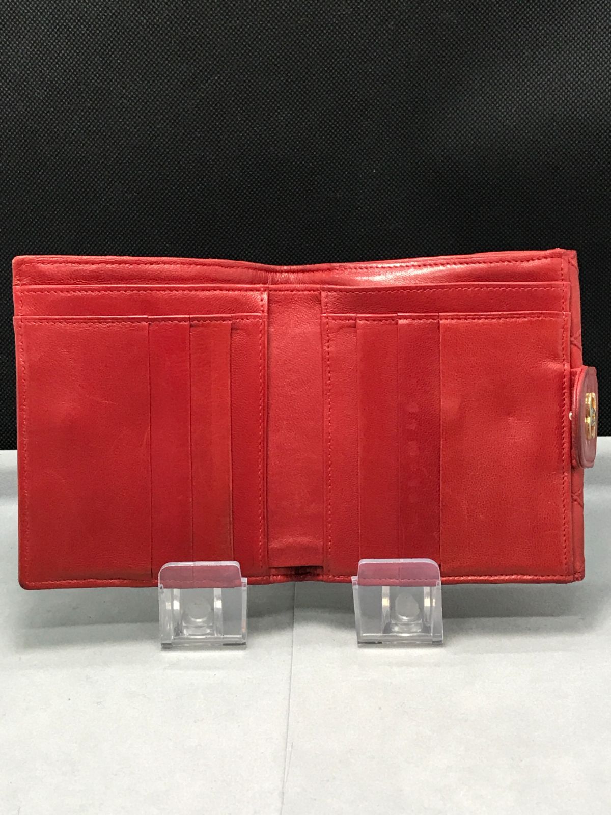 CHANEL シャネル 二つ折り財布 Wホック ワイルドステッチ ココマーク