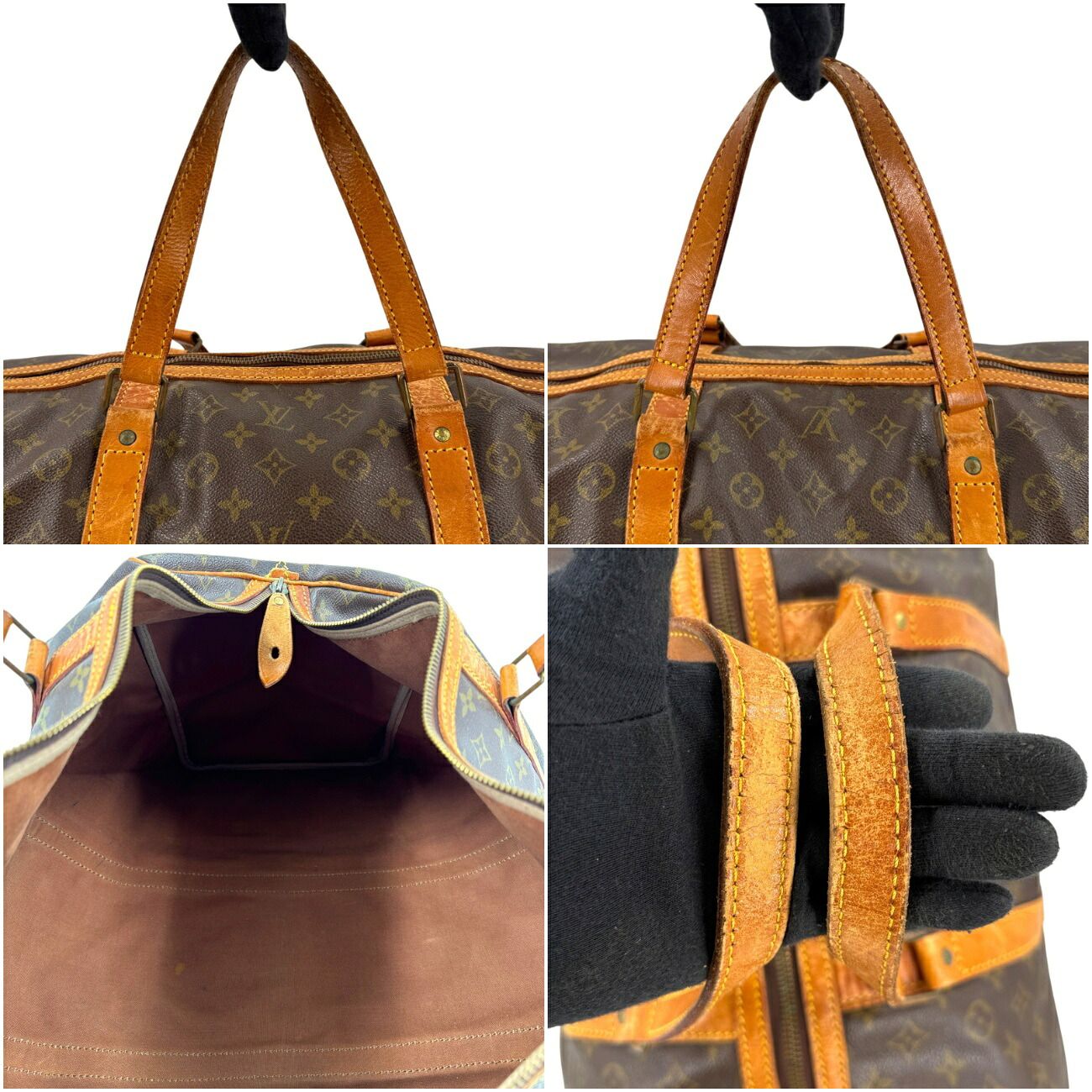 LOUIS VUITTON サック・スープル55 モノグラムキャンバス ブラウン