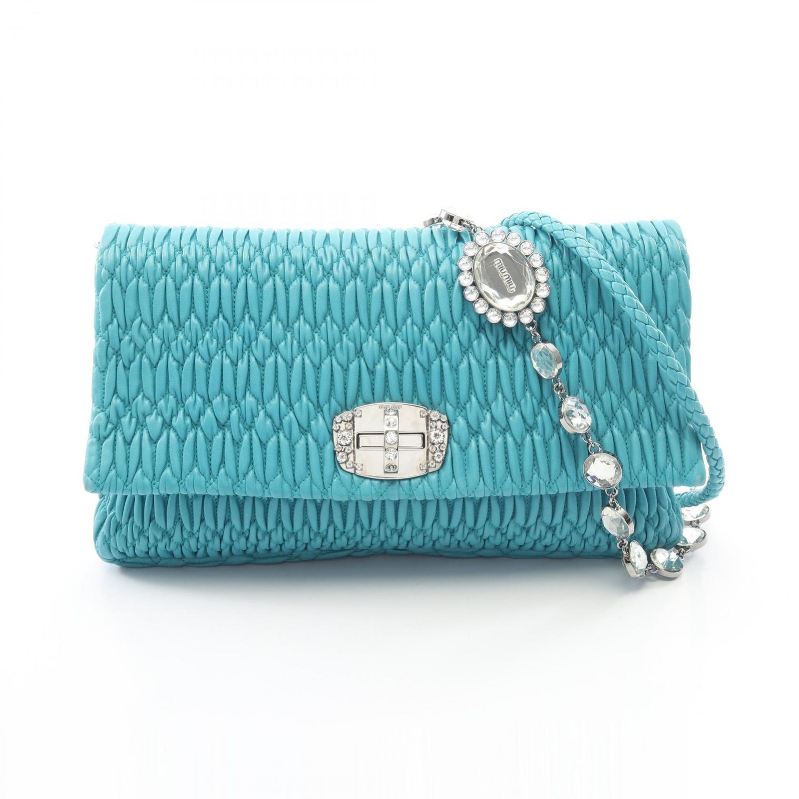 Miu Miu ミュウ ミュウ NAPPA CRYSTAL マテラッセ ショルダーバッグ 97,240円