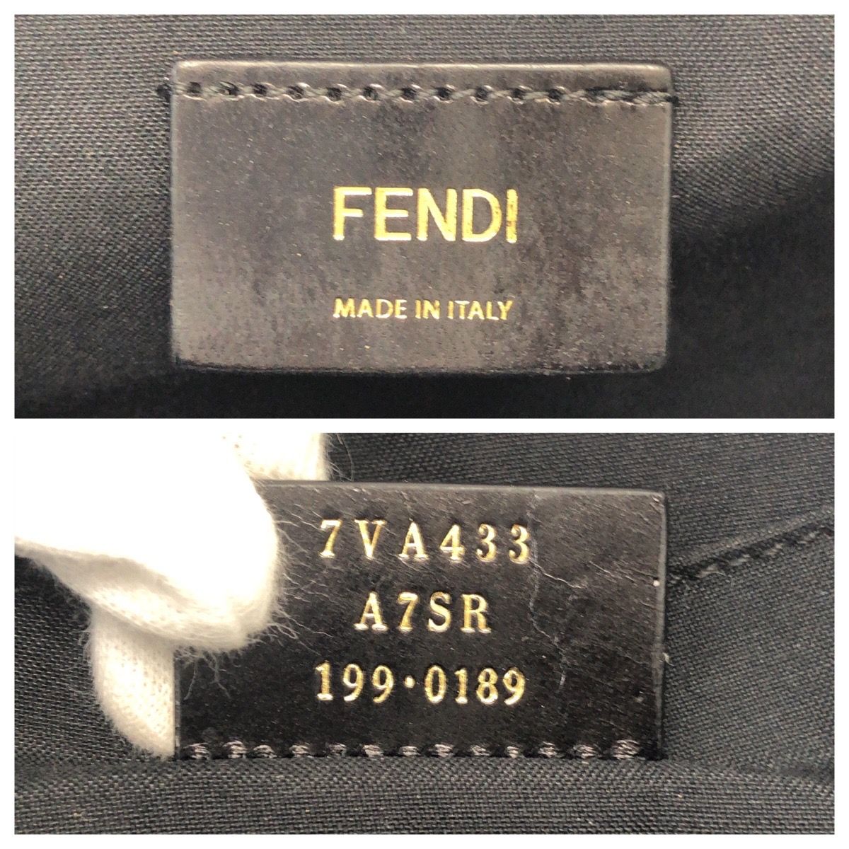 美品 FENDI フェンディ バッグ バグズ モンスター ブラック 黒