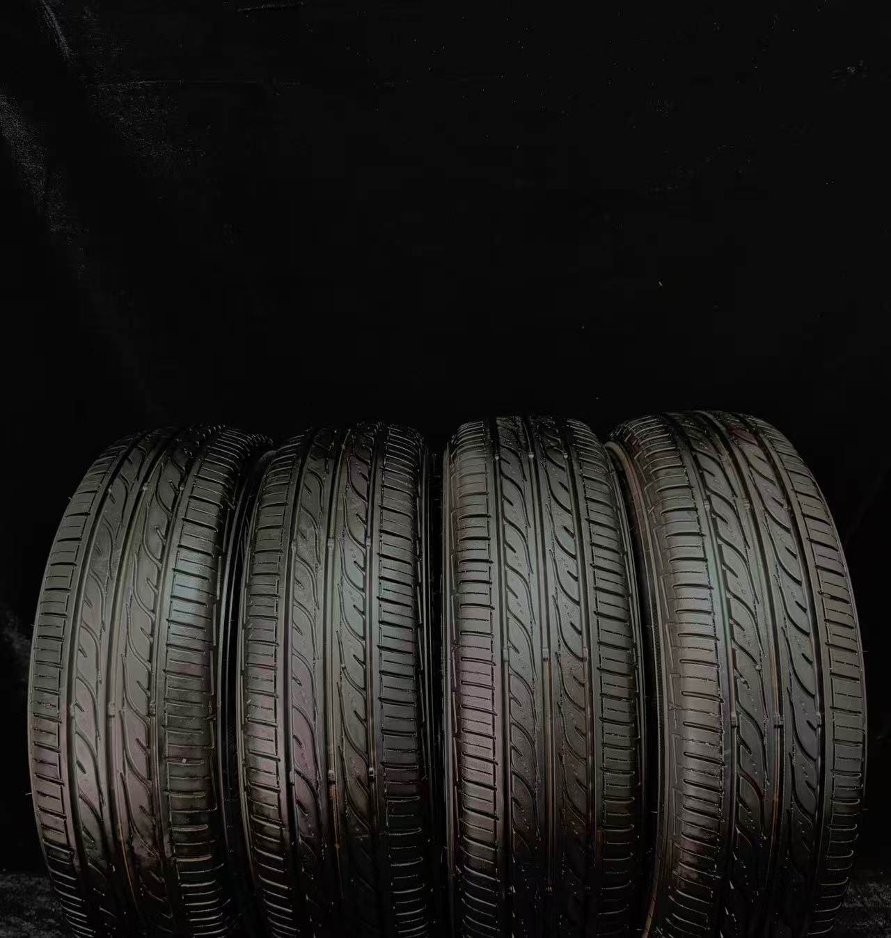 18年製 中古タイヤ4本セット ダンロップ 155/65R14 75S 8分山 サマー