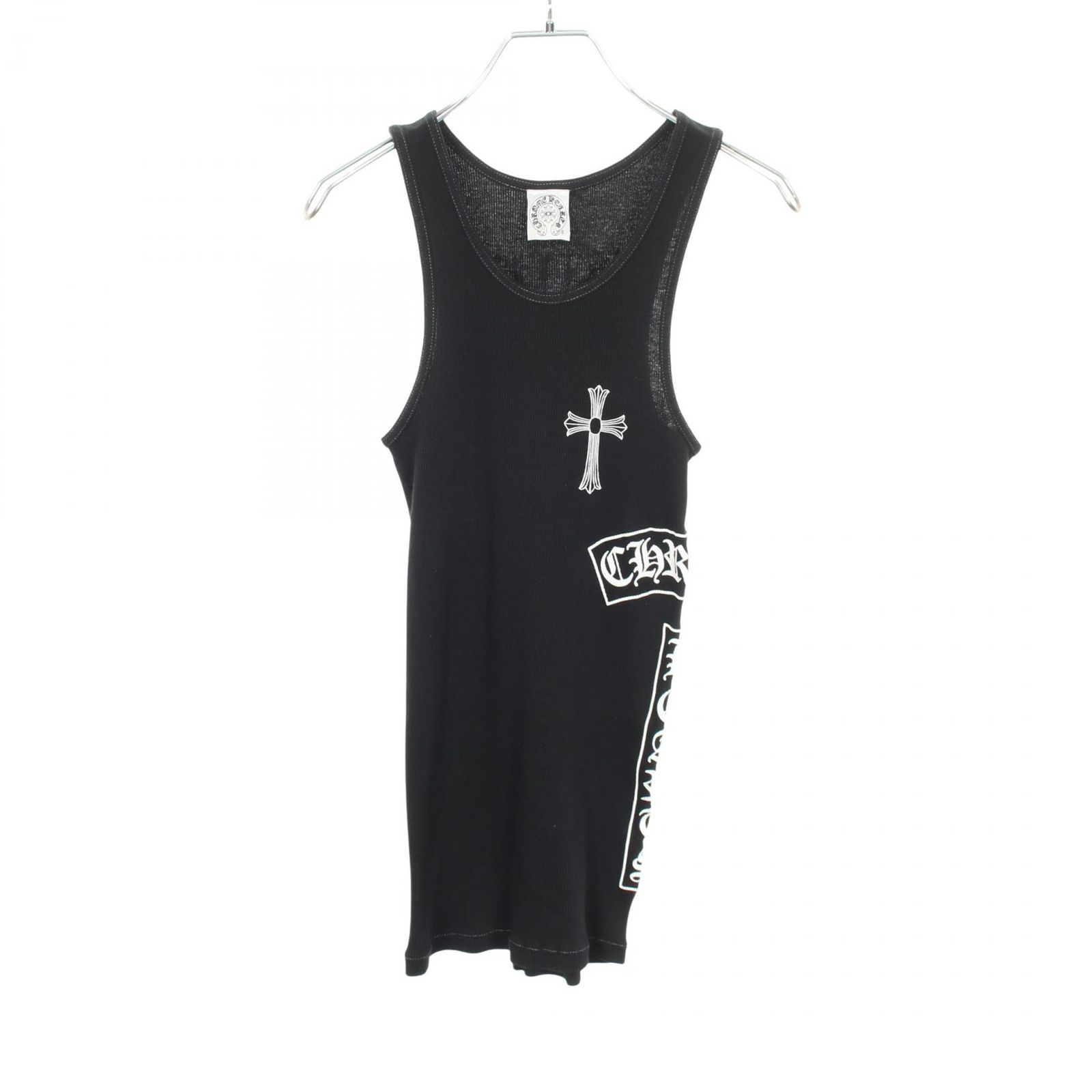 CHROME HEARTS タンクトップ サイドロゴ クロス ブラック CHROME HEARTS クロムハーツ CHクロス サイドロゴ タンクトップ 【公式