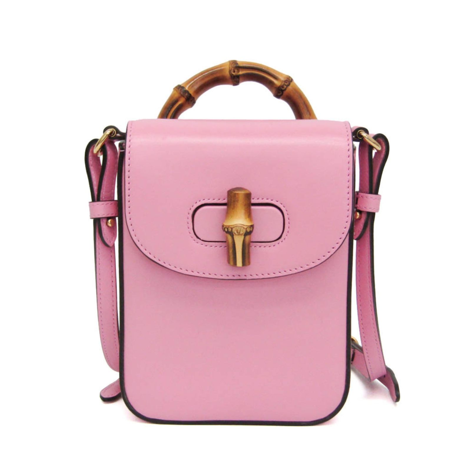グッチ(Gucci) バンブー 702106 レディース レザー リュックサック,ハンドバッグ,ショルダーバッグ ピンク