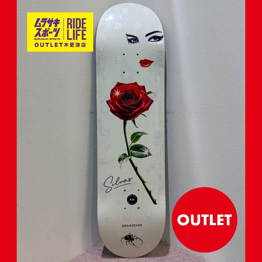 【ムラスポOUTLET公式】 新品　未使用品　スケートボード　DECK　デッキ　PRIMITIVE 　プリミティブ　SILVAS CRUSH　 8.25inch　ムラサキスポーツ　訳あり　OUTLET アウトレット
