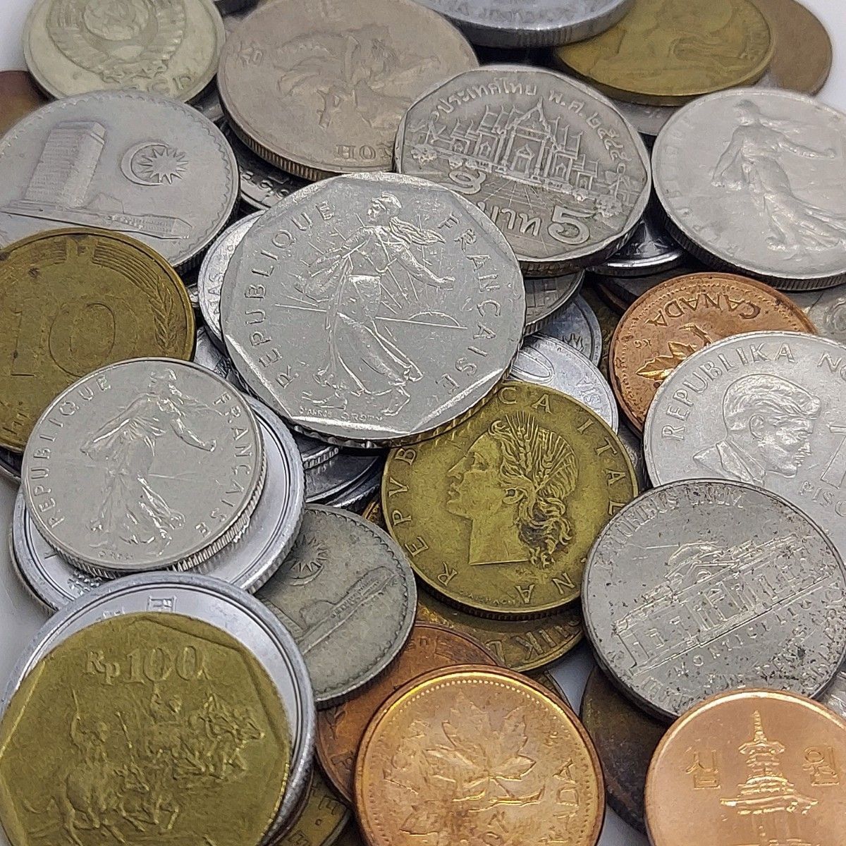 外国コイン まとめて 約0.25kg(252g) 海外硬貨 古銭 アメリカ
