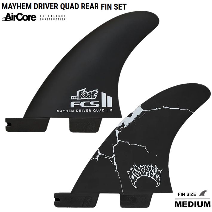 FCS2フィン SHAPER SERIES MAYHEM DRIVER QUAD REAR FIN SET M/Lサイズ