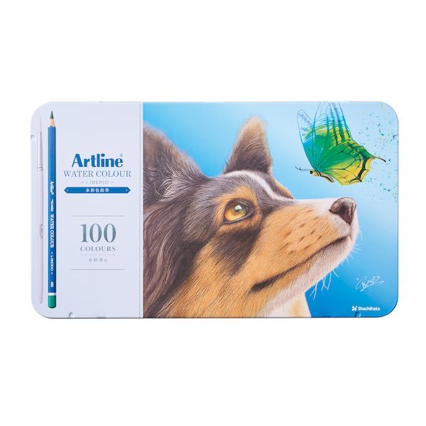 【新品・7営業日以内発送】シヤチハタ KCPL-W100C/H アートライン 水彩色鉛筆 100色セット KCPLW100CH【沖縄離島販売不可】