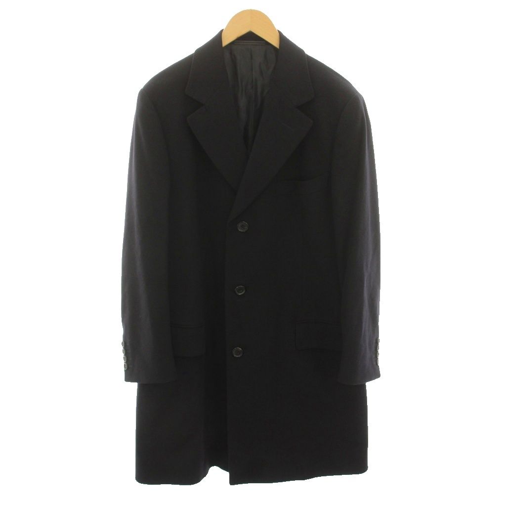 エルメネジルドゼニア Ermenegildo Zegna チェスターコート アウター カシミヤ混 50 黒 ブラック 487180 /YT 10,008円