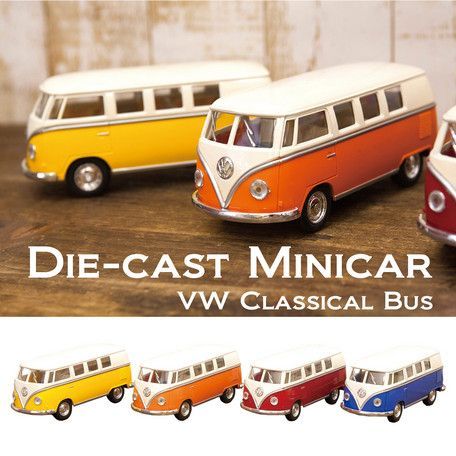 【1962 VW Classical Bus (Ivory Top) 1:32(M)】ダイキャストミニカー12台セット