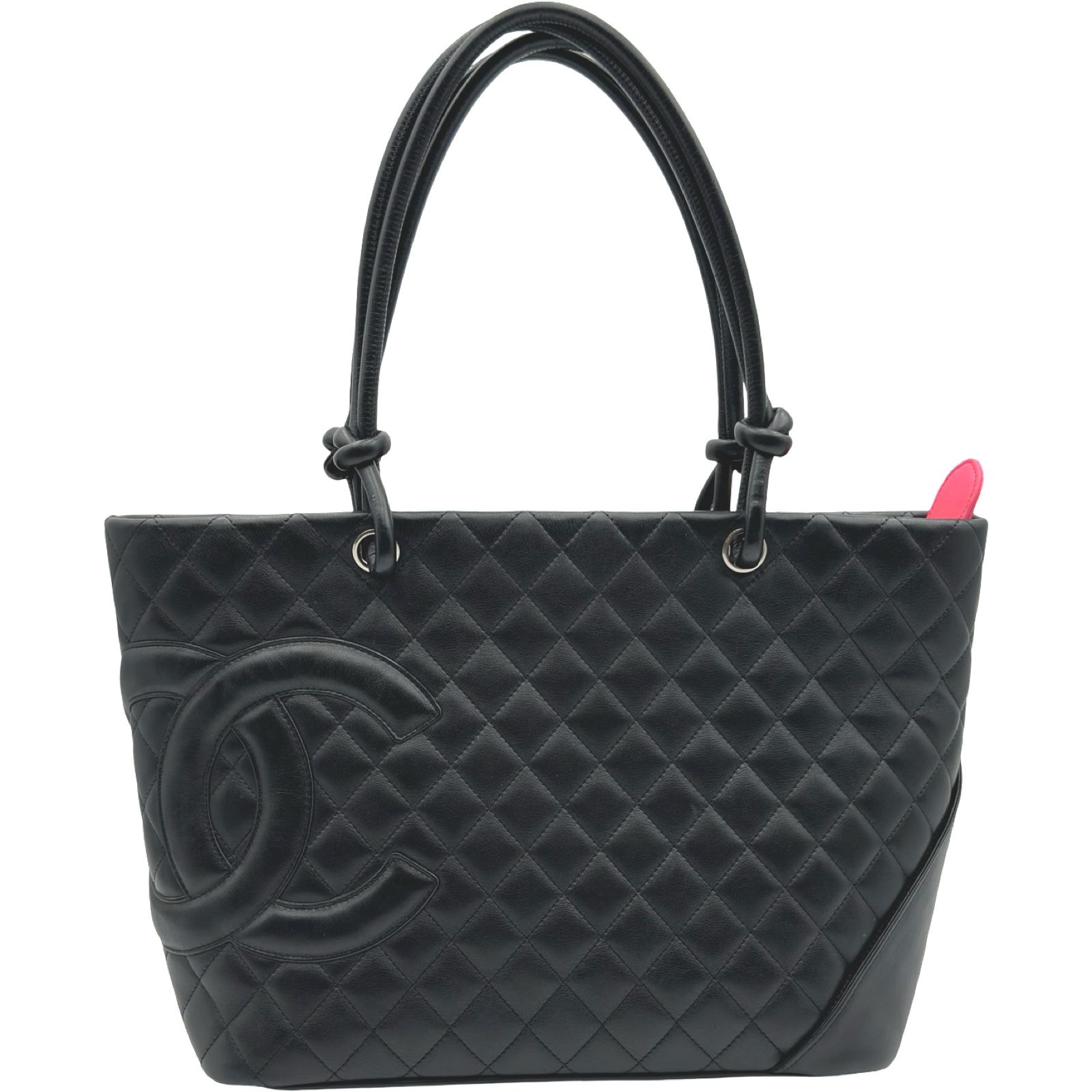 シャネル CHANEL カンボンライントート ラージ A25169 9番台 ブラック カーフ レディース ショルダーバッグ