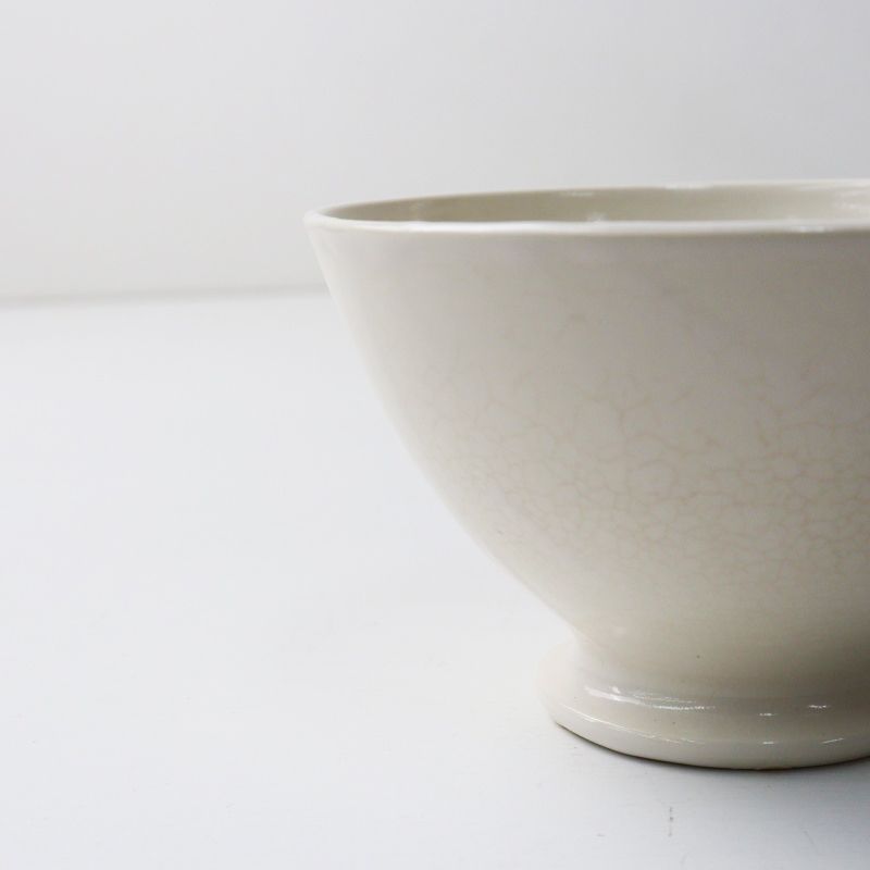 美品 岡田直人 カフェオレボウル＼オフホワイト 食器 皿 うつわ 作家物