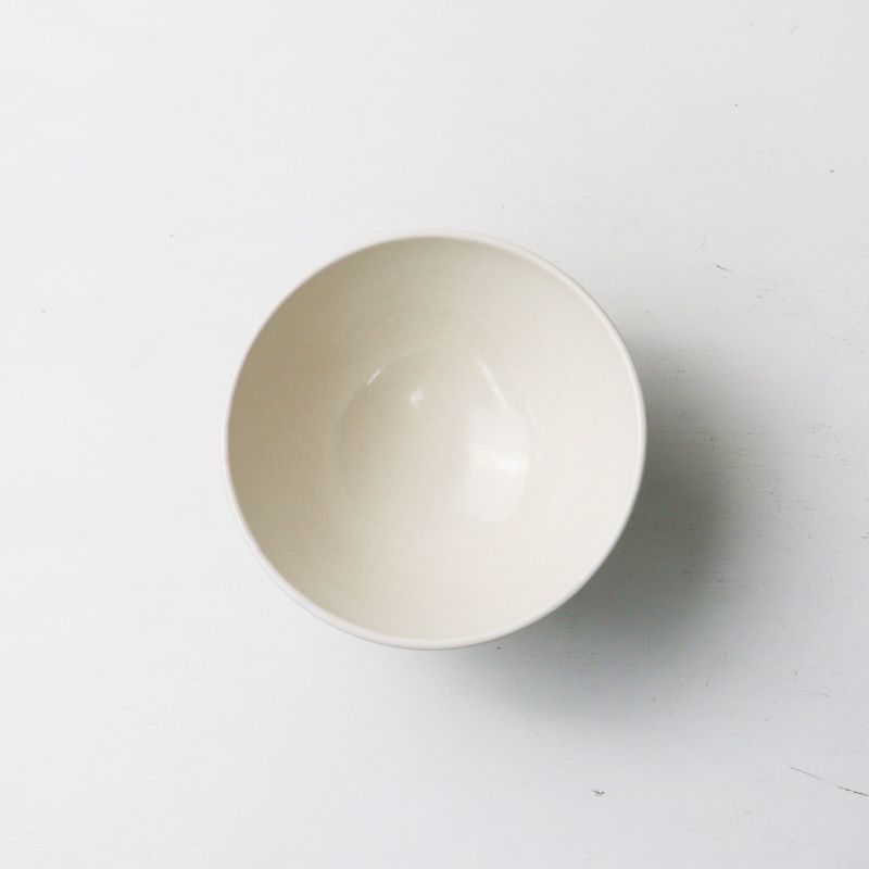 美品 岡田直人 カフェオレボウル＼オフホワイト 食器 皿 うつわ 作家物