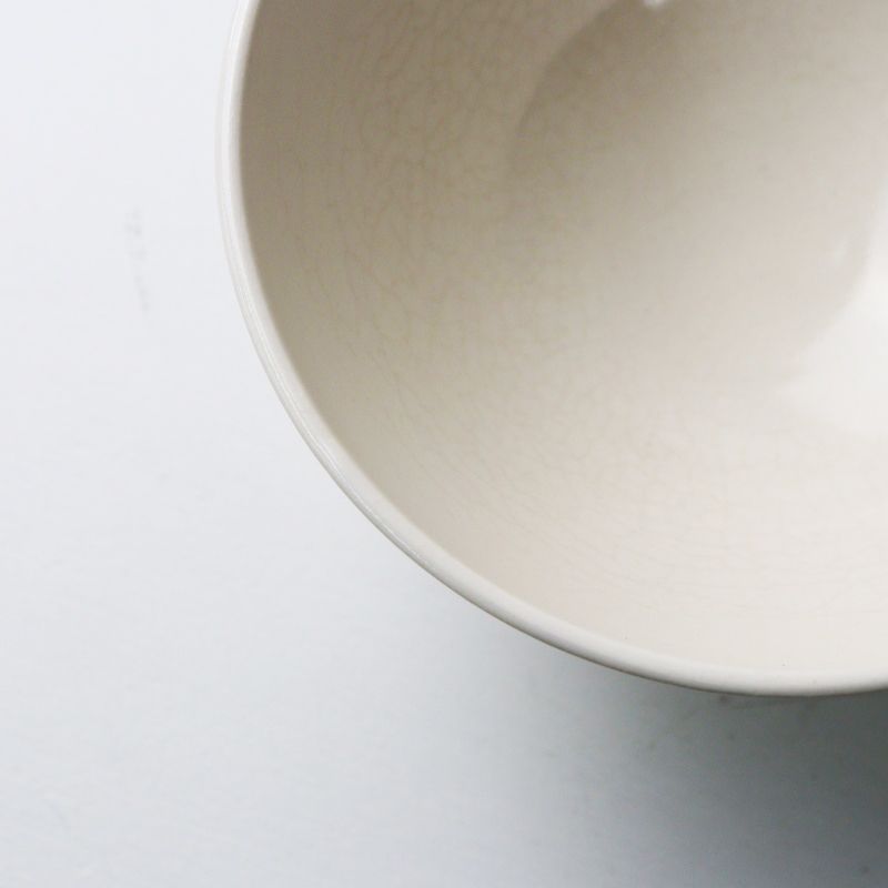 美品 岡田直人 カフェオレボウル＼オフホワイト 食器 皿 うつわ 作家物