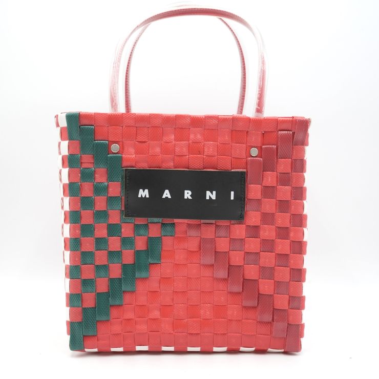 MARNI（マルニ）ピクニックバッグ トートバッグ ハンドバッグ マルチカラー 編み込み レディース 【中古】