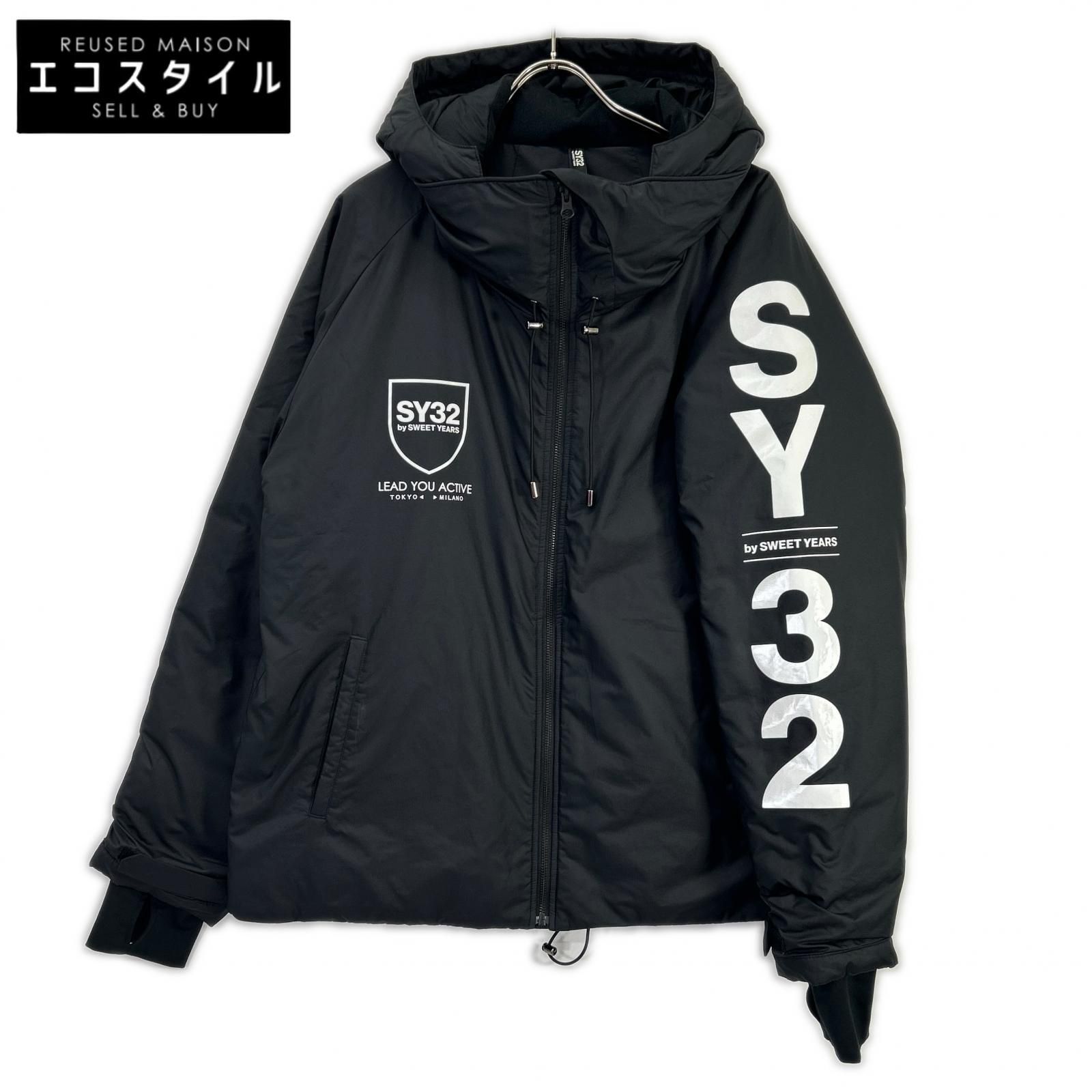 SY32 by SWEET YEARS　エスワイサーティトゥーバイスウィートイヤーズ　ブラック 13483 SHIELD LOGO INSULATION JK　XL