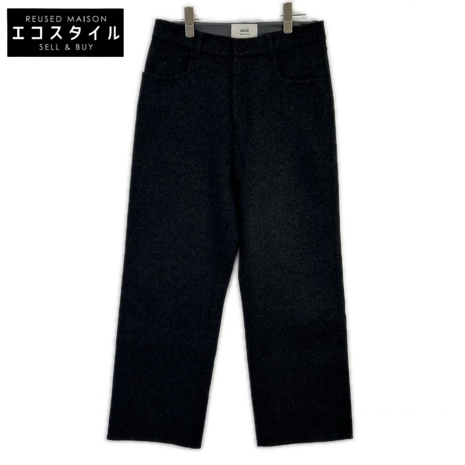 AMI Alexandre Mattiussi　アミアレクサンドルマテュッシ　HTR836.WO0009 25AW グレー ウールシルク スラックスパンツ　S 22,098円