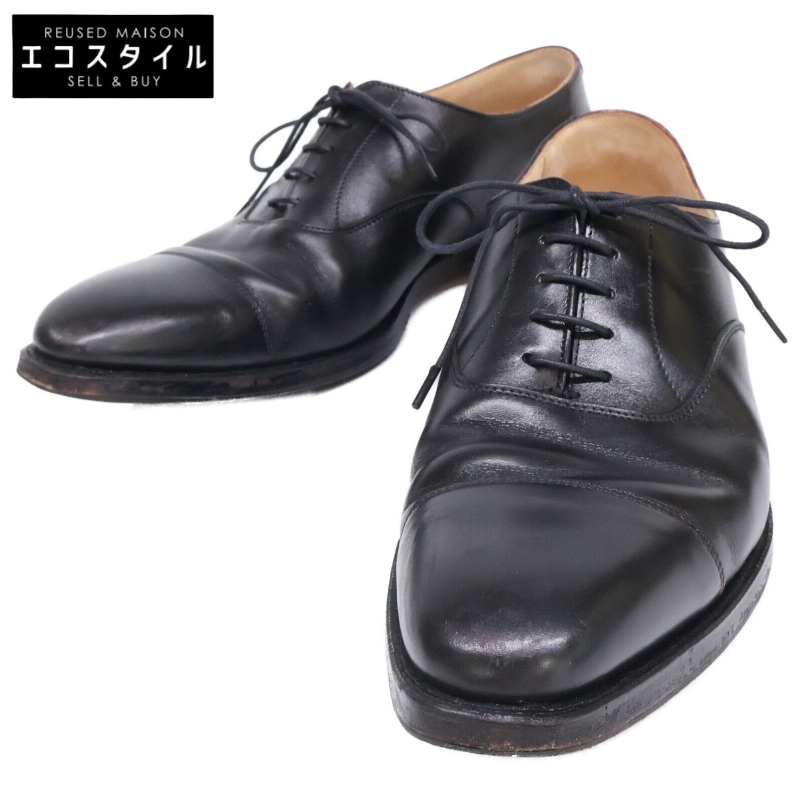 Crockett&Jones　クロケット＆ジョーンズ　ｘPaul Smith ポールスミス 25057 HALLAM ハラム ストレートチップ シューズ　6 1/2