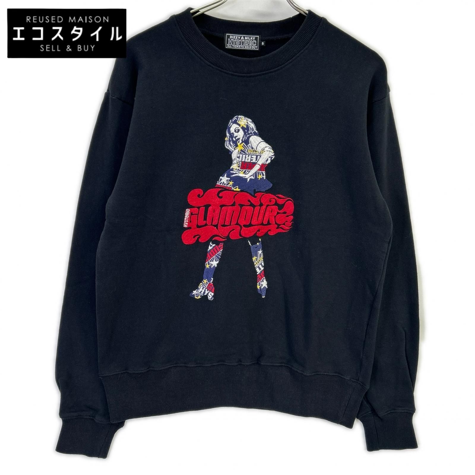 スウェット HYSTERIC GAMOUR 20aw VIXEN GIRL CREWNECK Size-M HYSTERIC GLAMOUR ヒステリックグラマー 02231CS07 ブラック VIXEN
