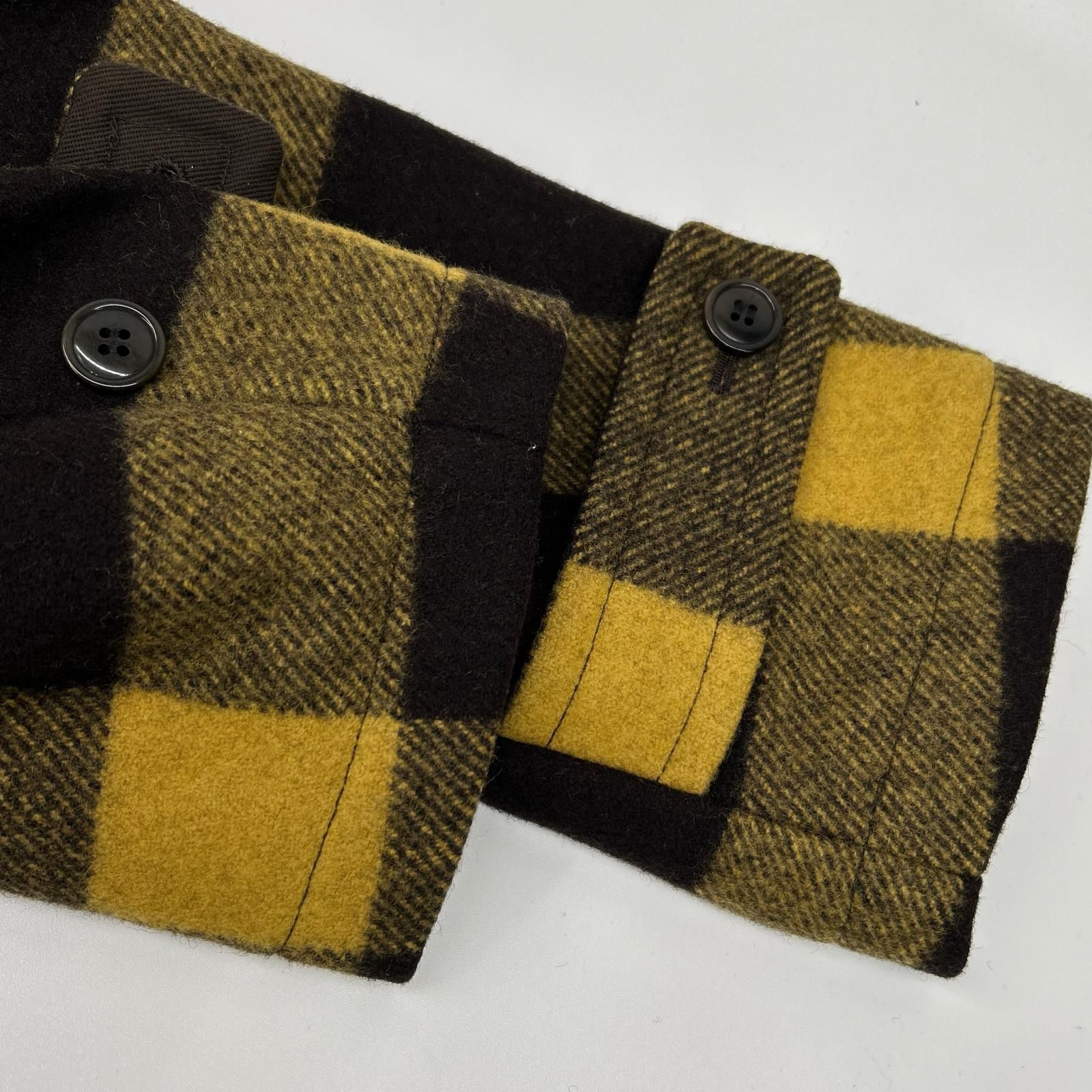 N.Hoolywood エヌハリウッド イエロー×ブラウン 112-C003 フーディ ショートダッフルコート 38 N.Hoolywood エヌハリウッド イエロー×ブラウン 112-C003 フーディ