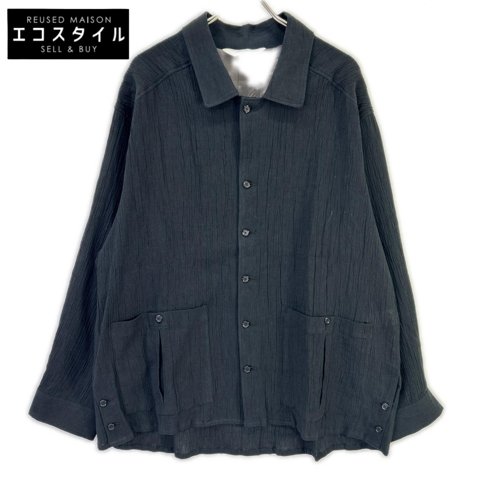ANCELLM　アンセルム　26SS ANC-SH92 ブラック CREPE SHIRT JACKET　2 26,488円