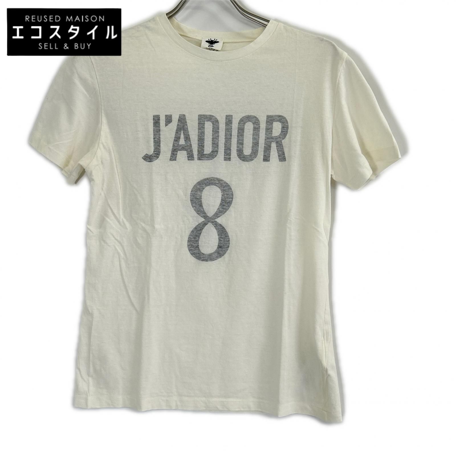 Christian Dior　クリスチャンディオール　843T03TC428 ホワイト J'ADIOR 8 プリント Tシャツ　XS