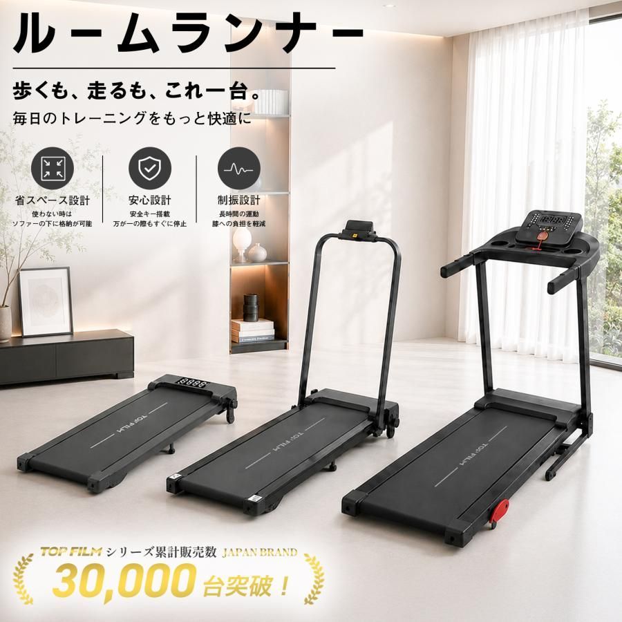ルームランナー ランニングマシーン 家庭用 電動 折りたたみ MAX12km/h