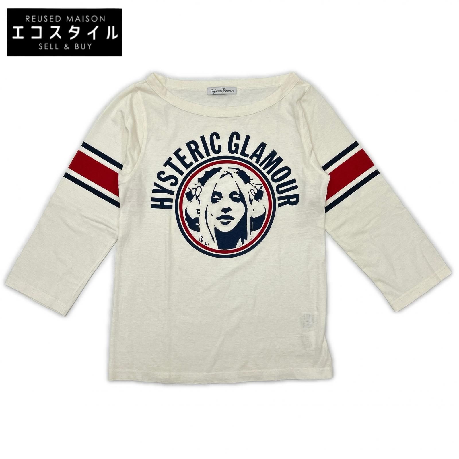 HYSTERIC GLAMOUR　ヒステリックグラマー　2CL-2910 ホワイト ヒスガール 7分袖カットソー　F REE